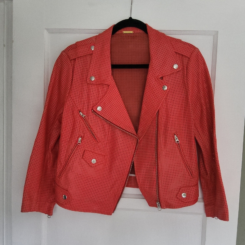 Vintage Rebecca Minkoff Coral Leather Jacket